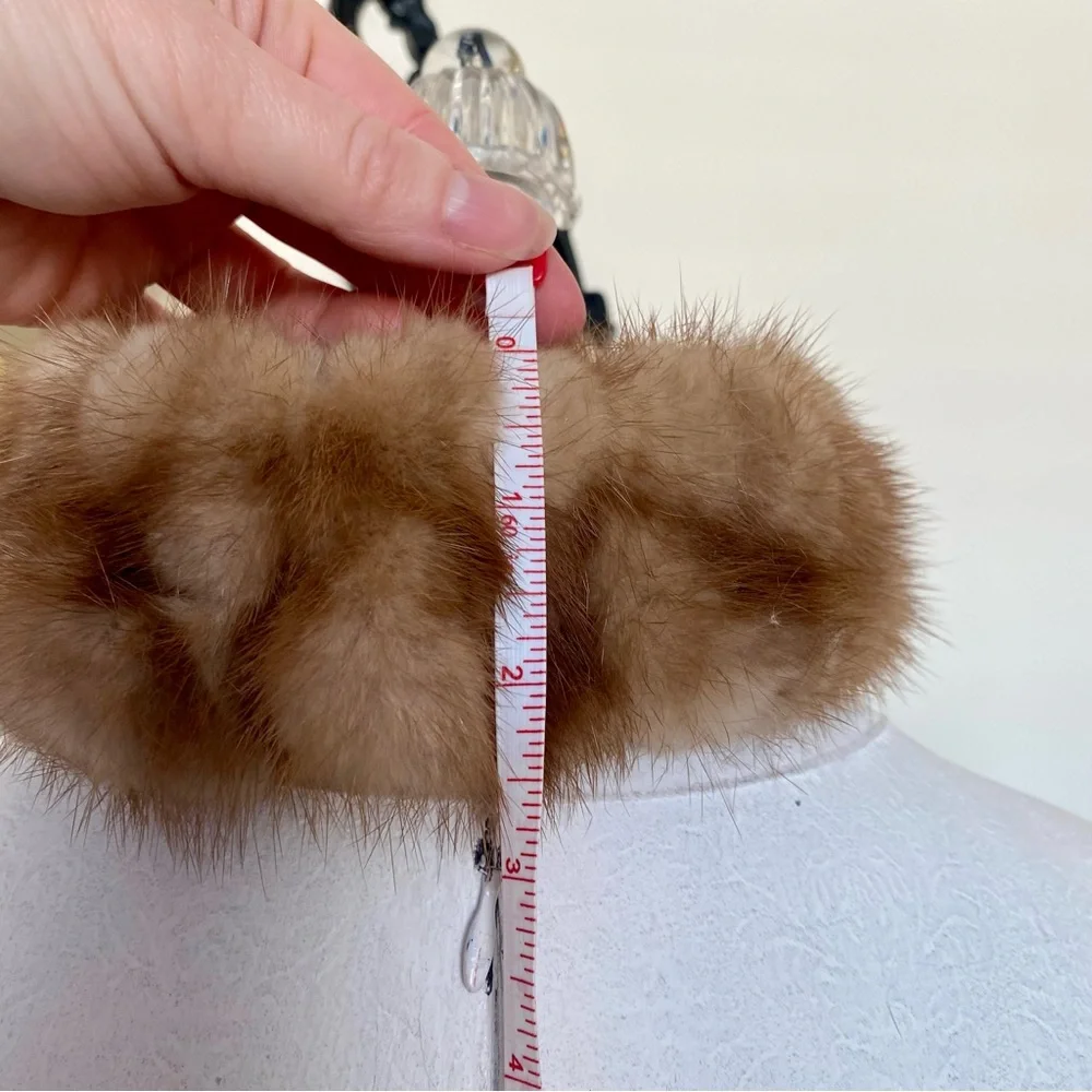 Vintage Real Brown and Tan Fur Collar